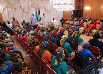 Freed Chibok Girls meets President Buhari