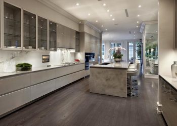 The kitchen area is perfect for hosting large parties
