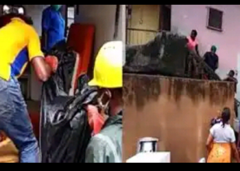 Heartbreaking: Two children die as building collapses in Lagos.