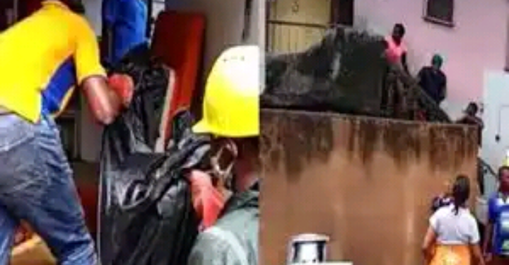 Heartbreaking: Two children die as building collapses in Lagos.
