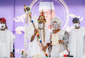 SANWO-OLU INSTALLS GBOLAHAN LAWAL AS 15TH ONIRU, CHARGES MONARCH ON DEVELOPMENT