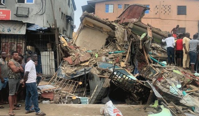 BREAKING: Three-storey Building Collapses In Lagos, Several Dead