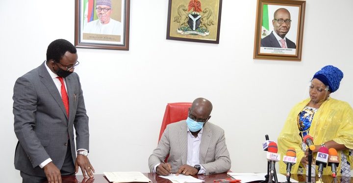 Obaseki signs ₦128.8 Billion Revised 2020 Budget Into Law
