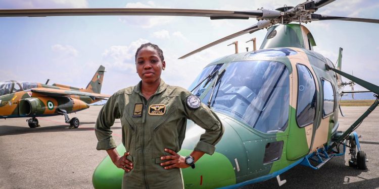 President Buhari Mourns First Nigerian Female Combat Helicopter Pilot, Arotile