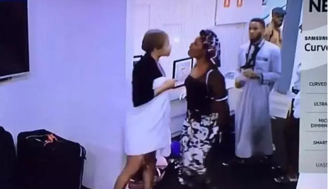 “She should be disqualified like Tacha” – Fans react as Nengi pushes Kaisha during fight (Video)