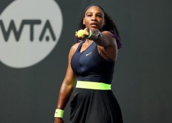 Serena Williams back in first match since February