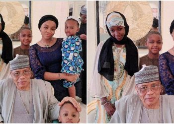 Eid-Kabir Photo: How Rahama Indimi Doctored Ex-Husband’s Kids out of IBB’s Photo With Grandchildren
