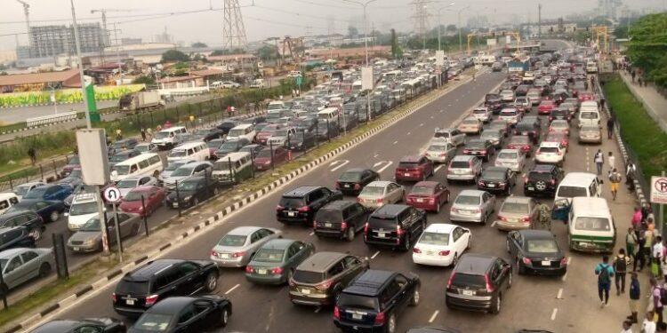 EndSARS: Gridlock In Lagos As Protesters Shut Down Lekki Toll Gate