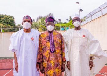 Tinubu, Aregbesola, Police Minister, Paramilitary Chiefs Meet In Lagos/ Pictures