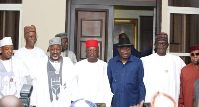 APC Governors Swoop On Jonathan Ahead Of 2023 Elections