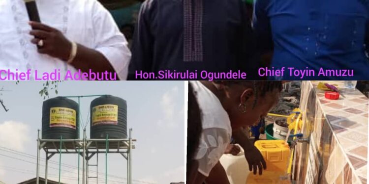 LADI ADEBUTU COMMISSIONS WATER PROJECT DONATED BY TOYIN AMUZU FOUNDATION IN IJEUN
