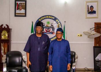 Photos As APC Chieftain Otunba Gbenga Daniel Visits Osun State Governor