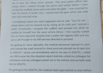 Blow by Blow Account of Tony Adegelu, the Driver involved in the Accident at OGD’s Residence