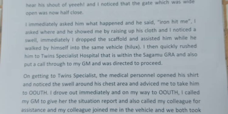 Blow by Blow Account of Tony Adegelu, the Driver involved in the Accident at OGD’s Residence