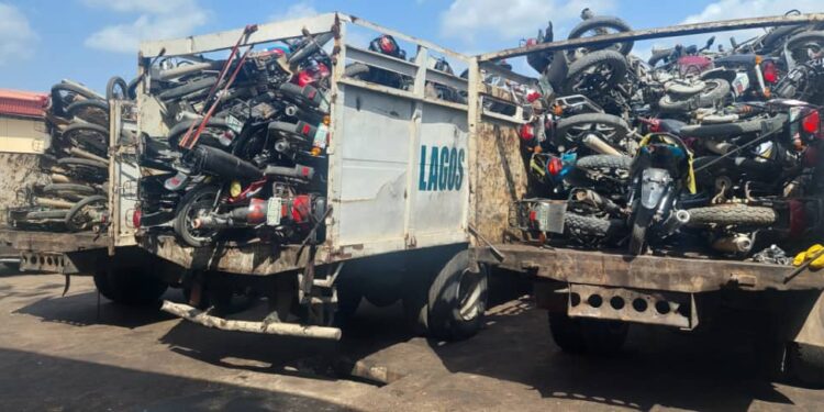 LAGOS TASKFORCE SET TO CRUSH ANOTHER SET OF 2,228 MOTORCYCLES – JEJELOYE