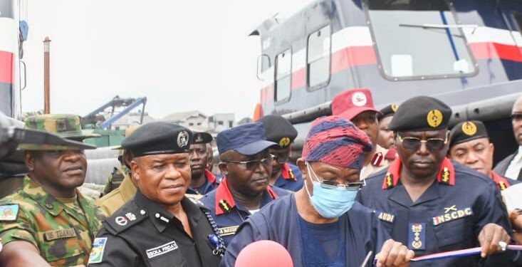 FG Declares War On Vandals, Oil Thieves As Aregbesola Commissions 8 Newly Acquired Gunboats