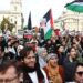 Police in London said that five people had been charged on Sunday after their arrest during pro-Palestinian protests a day earlier, which saw tens of thousands march for a humanitarian cease-fire in Gaza. The Metropolitan Police arrested nine people — two on suspicion of assaulting police officers and seven for public order offenses. A further two people were arrested on Sunday morning, suspected of inciting racial hatred following an incident in Trafalgar Square on Saturday evening, the Met said in a statement. Among the five charged, aged between 16 and 51, two were accused of racially aggravated offenses, including the display of a placard that was “threatening and racist in nature.” The others were accused of throwing a beer can at a protester and verbal and physical assaults on police officers. About 100,000 people joined the “March for Palestine” in London on Saturday according to British media, which also reported scuffles with police. It was the third consecutive weekend that London hosted a large rally in support of Palestinians. Organizers claimed that 500,000 people took part this Saturday, compared with 300,000 a week ago. London’s Metropolitan Police deployed more than 1,000 officers to patrol the march. On Sunday afternoon, around 200 people holding portraits of hostages taken by Hamas gathered outside the Qatari embassy in London to call for their release, according to an AFP photographer. Hamas militants stormed across the Gaza border on October 7 in the deadliest attack in Israel’s history, killing 1,400 people, mostly civilians, and kidnapping 230 others, according to Israeli officials. The health ministry in Gaza says the retaliatory Israeli bombardment has killed more than 8,000 people, mainly civilians and half of them children. The conflict has led to a sharp rise in racist incidents in the UK. Anti-Semitic acts in London have multiplied about 14-fold, and Islamophobic acts by almost three, Scotland Yard chief Mark Rowley told Sky News on Sunday.