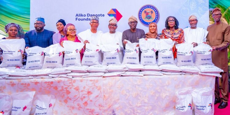 LAGOS RECEIVES DANGOTE’S RICE SUPPORT FOR VULNERABLE HOUSEHOLDS