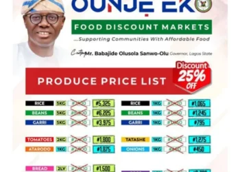 Lagos launches ‘Ounje Eko’ discounted prices food markets (Full list)