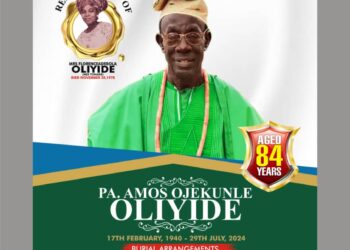 Pa Amos Ojekunle Oliyide burial arrangements