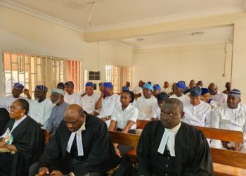Breaking: Photos as 29 Lagos Lawmakers Arrive Court Over Obasa’s Removal