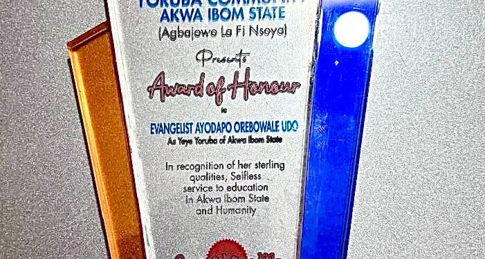 YORUBA COMMUNITY AKWA IBOM HONOURS NMA AYO UDO