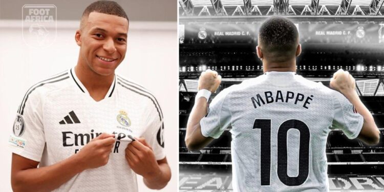 Kylian Mbappé Real Madrid shirt