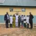 Solar-powered toilet school donation