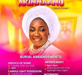 Final Burial Rites Announced for Late Gospel Singer Omije Ojumi