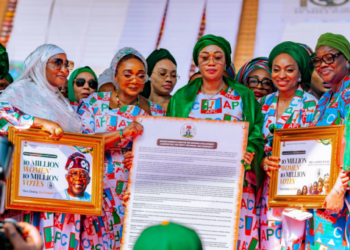 Women Hold the Key to Nigeria’s Future, Says First Lady at Historic Abuja Mega Rally