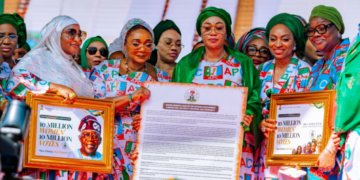 Women Hold the Key to Nigeria’s Future, Says First Lady at Historic Abuja Mega Rally